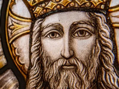 Stained glass from Trinity's Chapel of All Saints